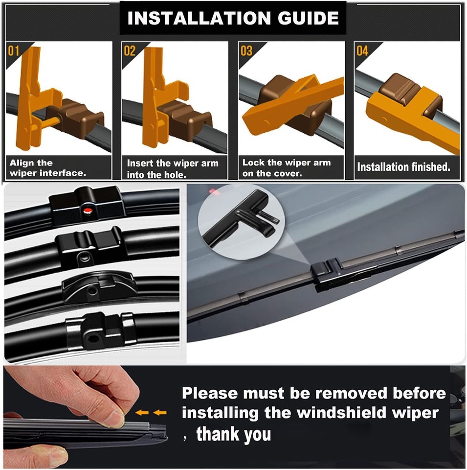 X2 NEW For Porsche Cayenne 2003> Beam Type Front Windshield Wiper