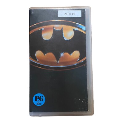 Batman VHS 1989 Michael Keaton Jack Nicholson Tim Burton cut box former rental
