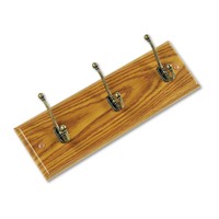 Safco Wood Wall Rack Three Double-hooks 18w X 3-1/4d X 6-3/4h Medium Oak 4216mo on sale Safco Wood Wall Rack Three Double-hooks 18w X 3-1/4d X 6-3/4h Medium Oak 4216mo on sale