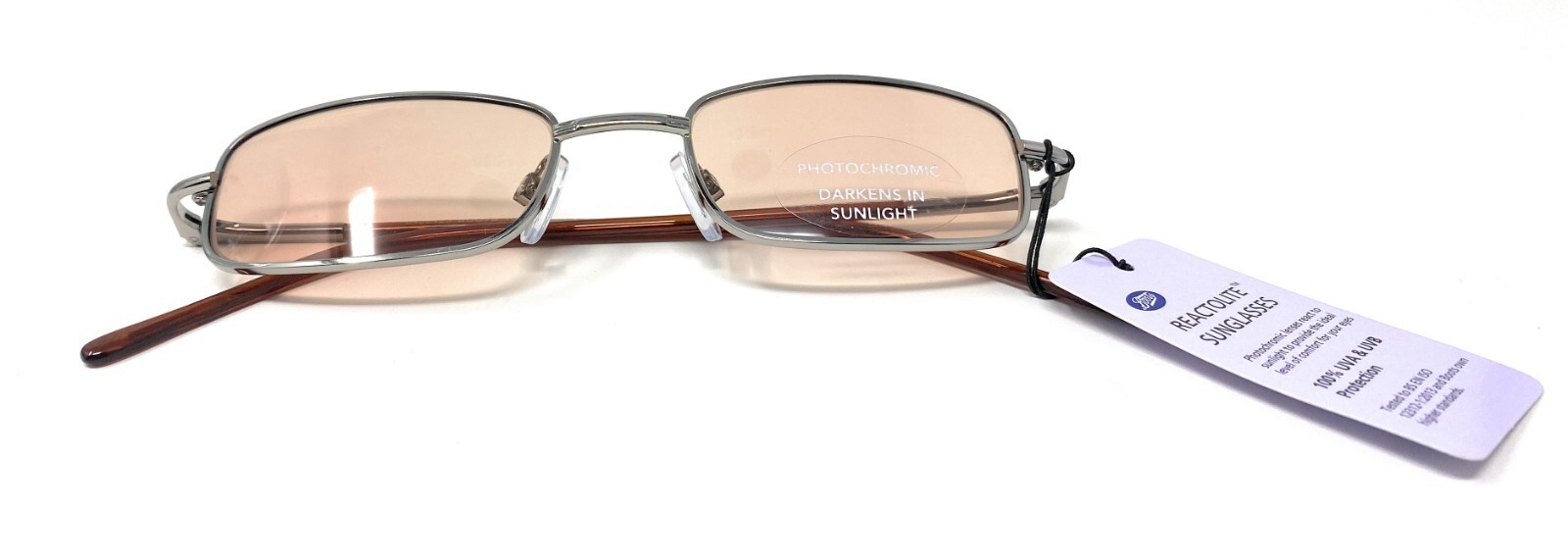 Boots REACTOLITE™ Sunglasses Photochromic Silver 100 UVA UVB