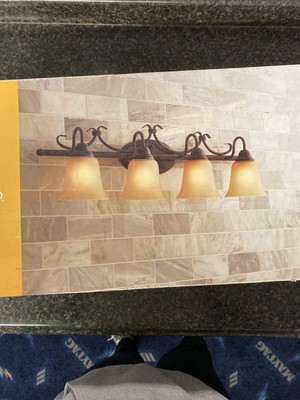 Portfolio 4-Light Bronze "Stone Hollow" Vanity Light Bar ...