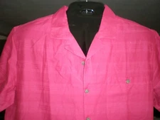 SCANDIA WOODS RASBERRY S/S CAMP SHIRT SZ:L NWOT