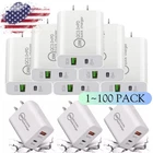 For iPhone 17 16 15 14 20W Fast Charger Block USB Type C Wall Power Adapter Lot