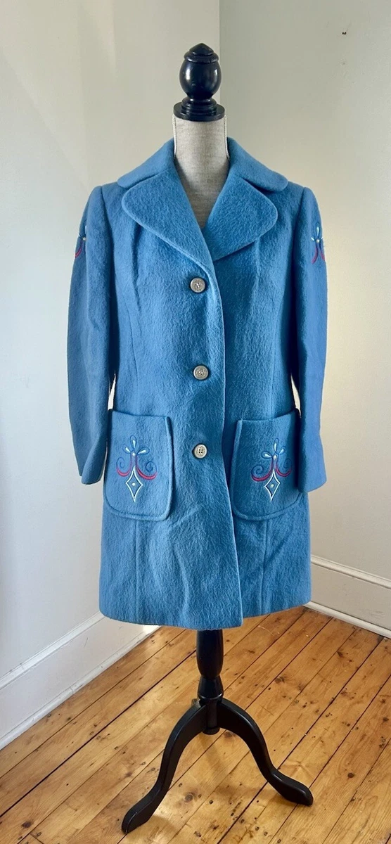 Wool Blend Blue 1960s Vintage Coats, Jackets & Vests for Women for 