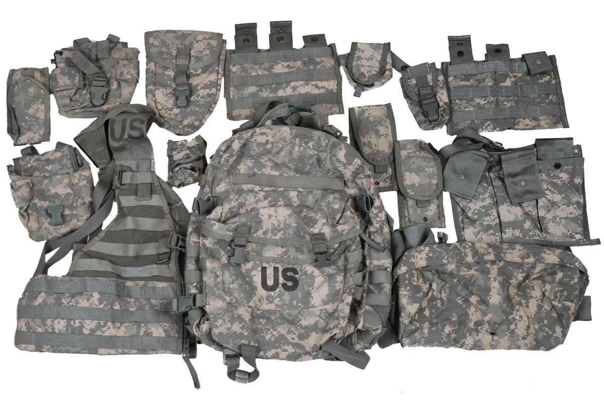 DAMAGED US Army Rifleman Set System ACU UCP Camo Assault Pack
