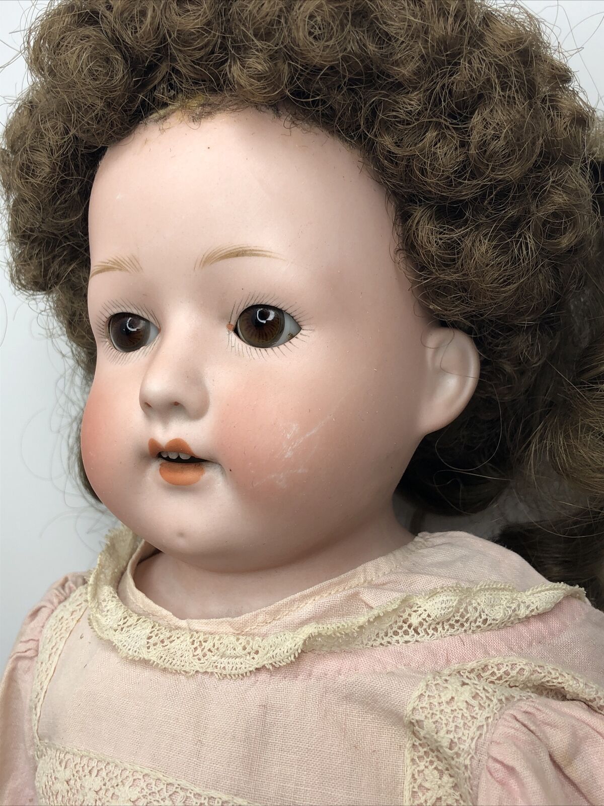 15” Antique Germany Bisque Doll Heubach Kopplesdorf 275 9/0 Kidolene Body #L