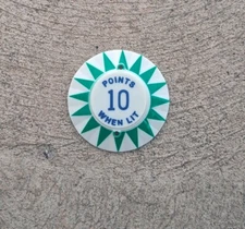 Williams Bally Gottlieb Pinball Pop Bumper Cap 10 Point When Lit G/B