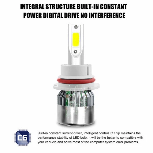 For Mercury Grand Marquis 1998-2002 - 2X 8000K LED Headlight Bulbs High Low Beam - Image 3 of 4