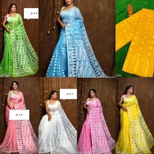 Women Cotton Silk saree Without Blouse