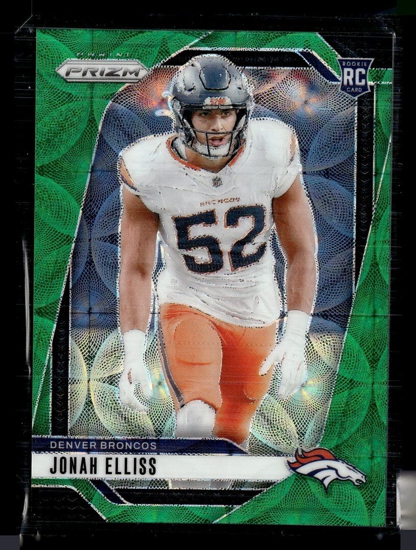 2024 PRIZM GREEN SCOPE /75 ROOKIE 356 Jonah Elliss, Denver Broncos
