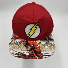 DC Comics Superhero Flash Youth Snap Back Baseball Cap Hat Red