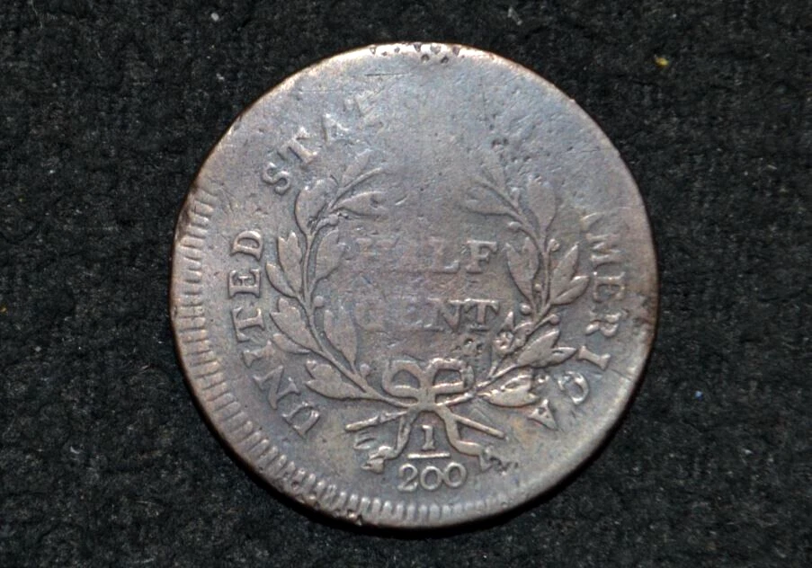 MEDIO CENTAVO 1795 * Sin poste * C-6a ** Consigue un 5% de descuento en el proceso de pago Foto 3 de 4