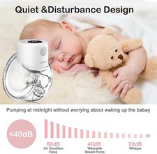 Wearable Electric Breast Pump S12, LCD Hands Free Breast Pump, Lightweight New