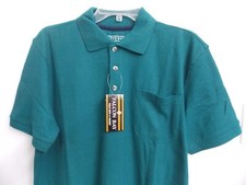 Falcon Bay Men's Pocket Pique Polo, Pine, Size M-8X Big and Tall Men's Shirts