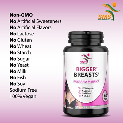 BIGGER BREASTS BY OBN PUERARIA MIRIFICA 60 CAPSULES ORGANIC 5000mg  SUPPLEMENT | eBay