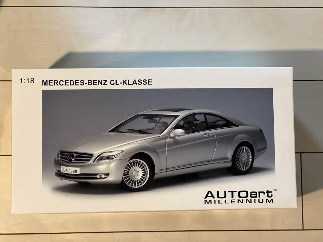 MercedesBenz CLKlasse 1/18 Silver Mini Car AutoArt Displayed MercedesBenz CLKlasse 1/18 Silver Mini Car AutoArt Displayed