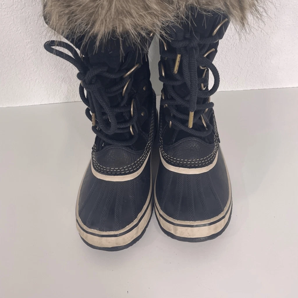 sorel leather lace up fur top waterproof winter boots
