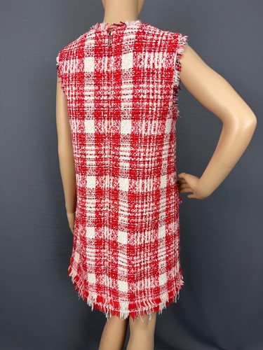 MSGM DRESS - BOUCLÉ TWEED - Women's Size UK 10 - IT 42 - Picture 16 of 24