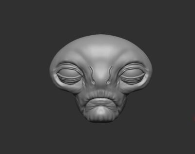 Alien invader science fiction extraterrstial custom head for action figure