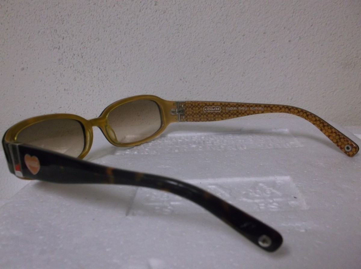 Coach Sunglasses Lindsay S429 Tortoise 130 Women’s Brown Yellow Coach Lindsay S429 Brown Rectangular Sunglasses Brown Lens  main image 3