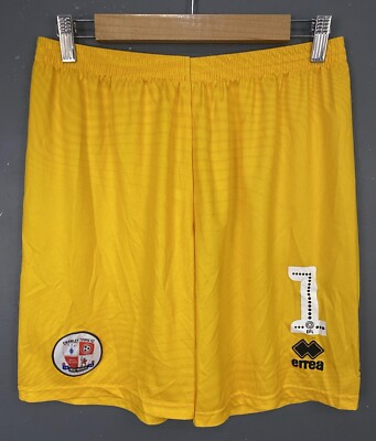 MEN'S FC CRAWLEY TOWN MATCH WORN MORRIS SHORTS PANTALONES FOOTBALL SOCCER SIZE M