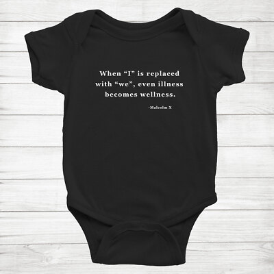 Malcolm X Quote Black Lives Matter Civil Rights BLM Activis Baby