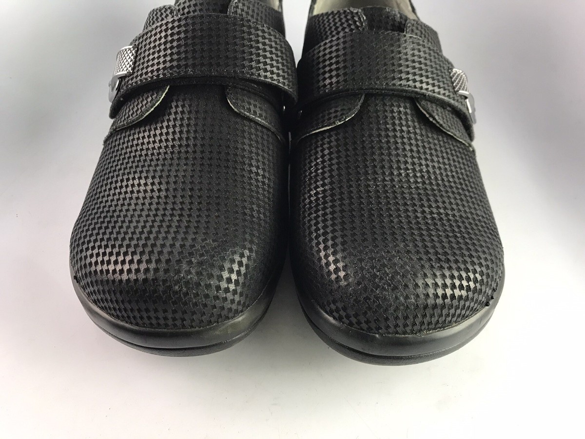 Alegria Joleen Houndstooth Mini Black Slip Resistant Shoe 