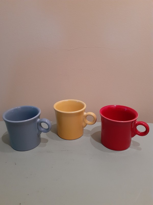 Fiesta HLC Coffee Mugs with Tom & Jerry Ring Handles, Set of 3