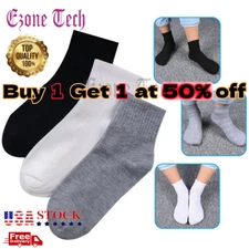 Lot 3-12 Pairs Mens Womens Ankle/Quarter Socks Cotton Crew Socks Casual Size New