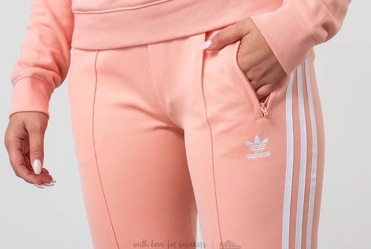 Adidas Womens originals Superstar Track Pants Slim Fit Tactile Rose Small DH3179