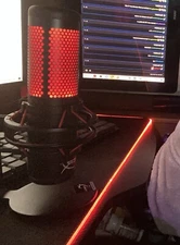 HyperX QuadCast Red LED USB Cardioid Microphone - Black