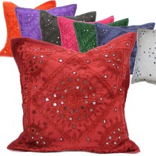 Cuscino 40X40 Fodera Cuscino Ricamata Specchietto Fodera Cuscino Cotone India