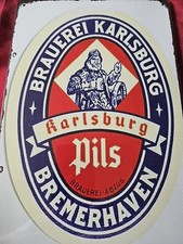 Blechschild BRAUEREI,KARLSBURG/ BREMERHAVEN 20cm X 30cm