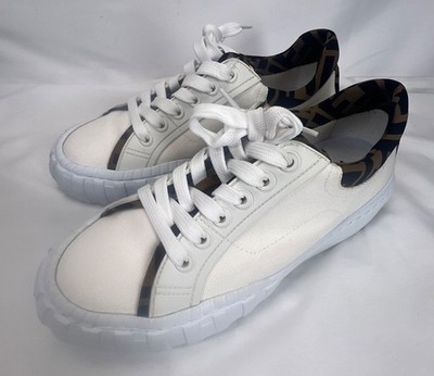 Fendi Force Low Sneakers - White Canvas U.S.6 SPB-CA 356063