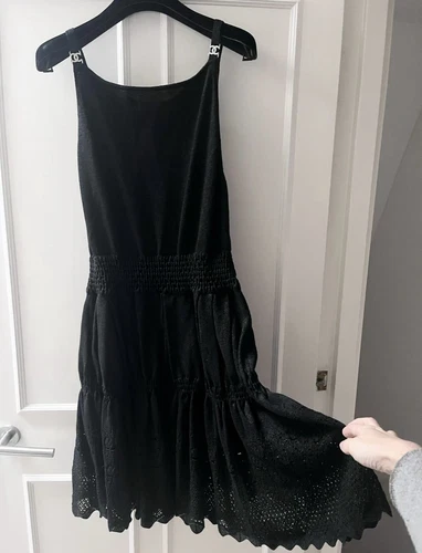 Abito CHANEL 2020 Primavera Nero Cristallo Cc Mai Indossato Taglia 40