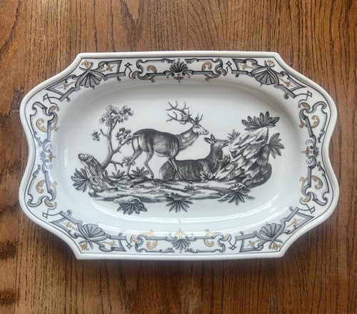 Prince of Lichtenstein Mottahedeh Du Paquier Platter for MOMA - RARE -16” x 11”