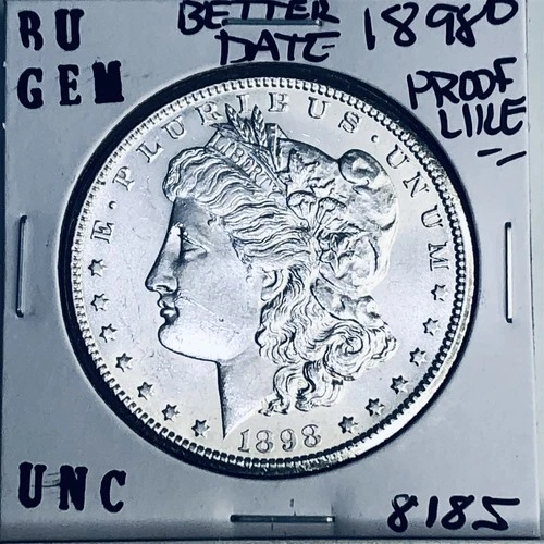 1898 O BU GEM MORGAN SILVER DOLLAR UNC MS+++ U.S. MINT RARE COIN 8185