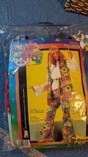 Hippie Costume Adult One Size 60s 70s Flower Power Outfit Forum Novelties Open 
