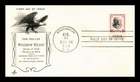 US COVER WOODROW WILSON $1 PRESIDENTIAL SERIES REISSUE FDC SCOTT 832C ARTCRAFT