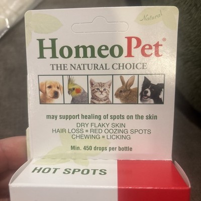 Homeopet Hot Spots 15ml dog cat rabbit bird Homeopathic Animal