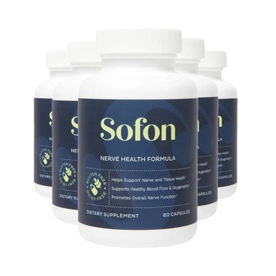 5-Pack Sofon Capsules   All Natural Super Nerve Health Support