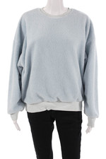 COS Women Light Blue Pullover Sweatshirt Crew Neck Long Sleeve Size S