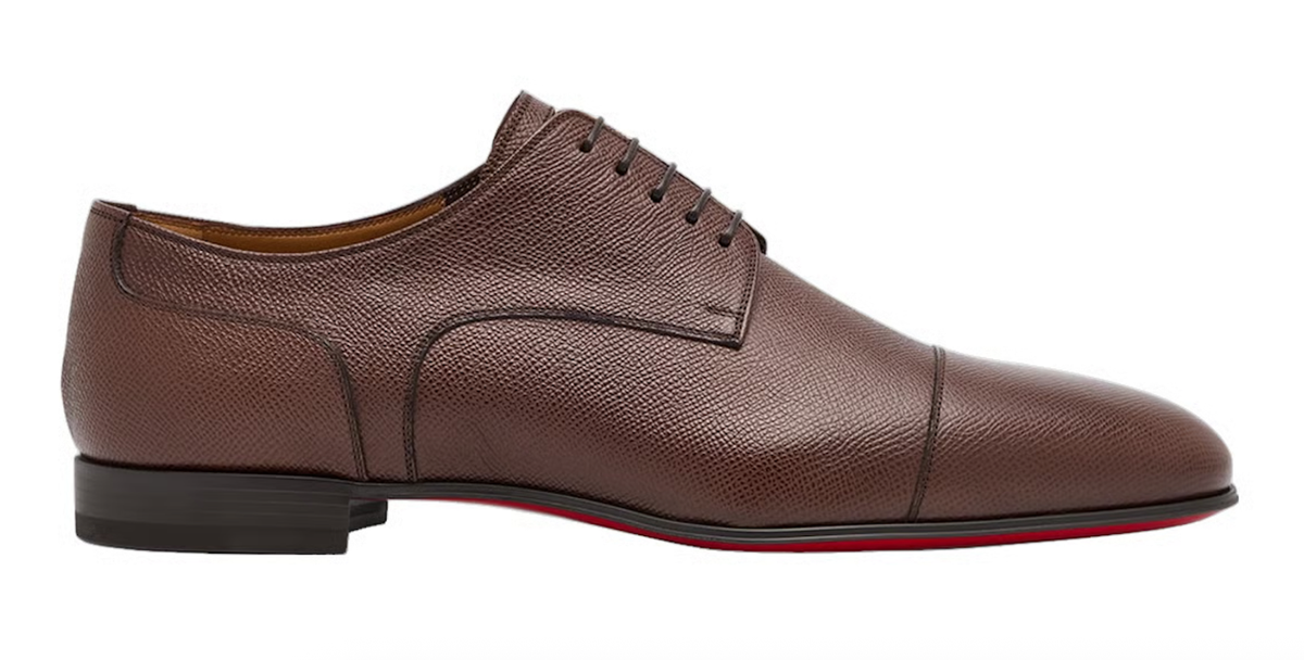 Christian Louboutin Surcity Flat Brown Leather Dress Oxford  display picture 3