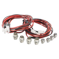 8 LED Light Set LED Headlight for 110 Scale RC Car,4 White Headlights 4 Red...