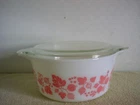 Vintage Pyrex Pink Gooseberry Casserole Dish w/Lid 474 U.S.A. 1 1/2 Qt. VNM