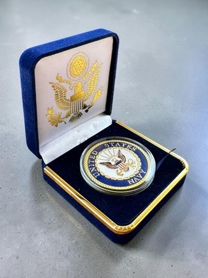 U.S. NAVY Commemorative Challenge Coin in Velvet Case ·FAST SHIPPING· ·IN STOCK·