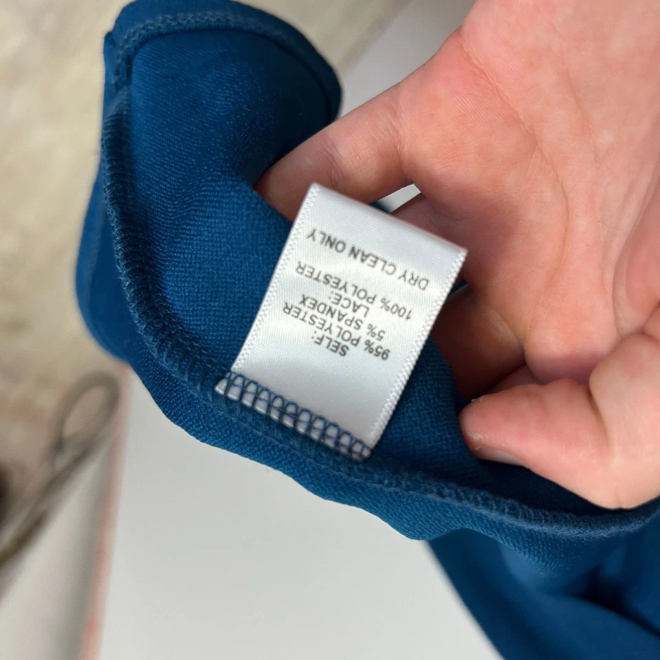 Kiyonna Women's Short Sleeve Teal Blue Cocktail Wrap Dress Size 18-20 (2) - image 4 of 4