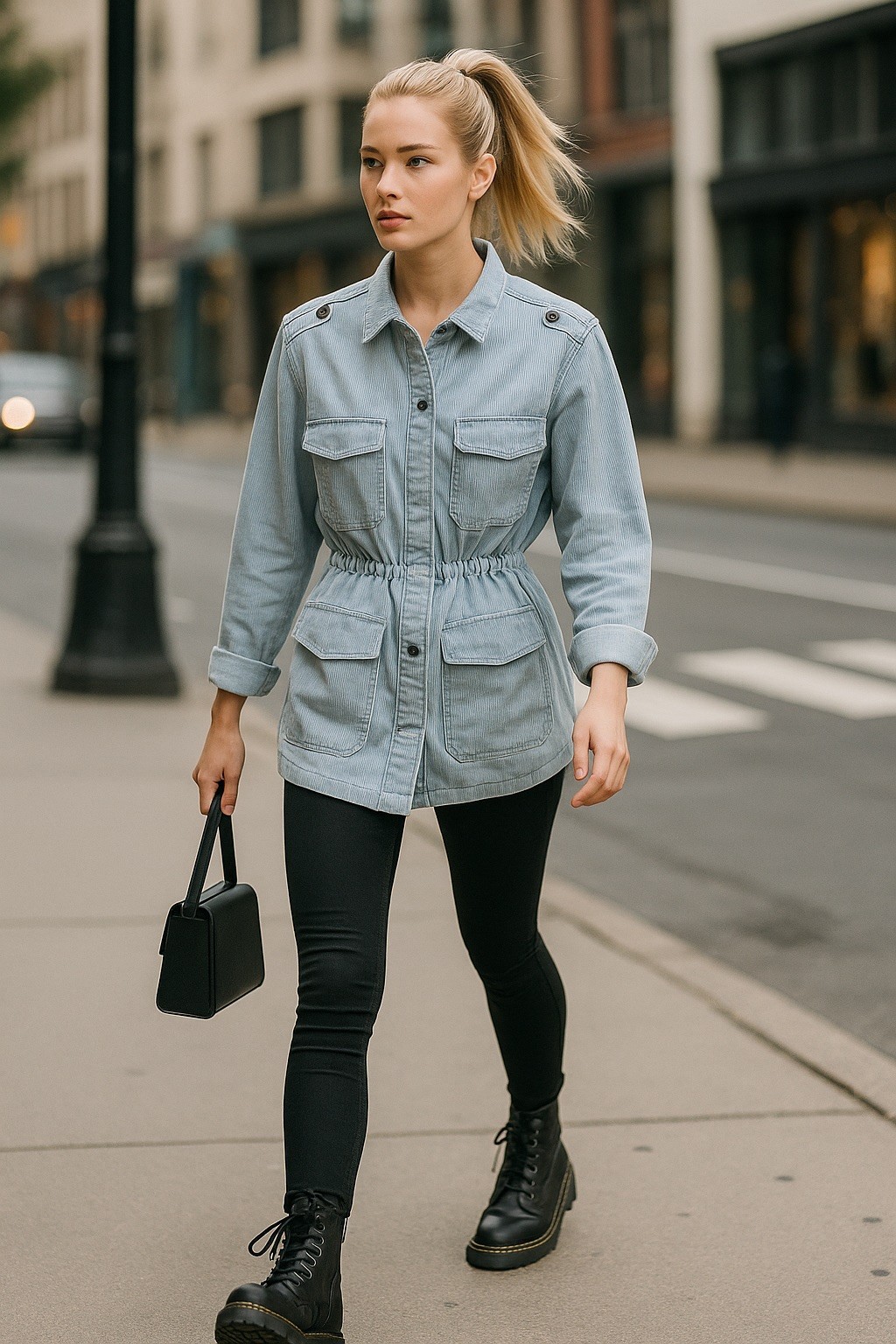 Universal Thread Women’s Utility Jacket  Striped … - image 1