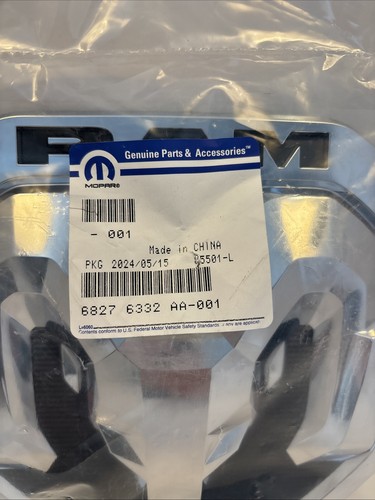 NEW OEM 2019-2025 Ram 1500 2500 3500 Tailgate Emblem 68276332AA B350 - Picture 2 of 3