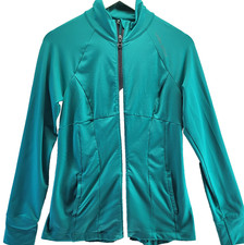 Under Armour Sweater Womens Medium Teal AllseasonGear Full Zip Stretch Pockets
